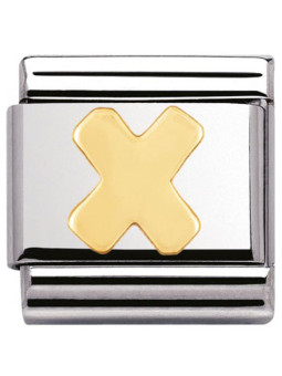 Maillon Nomination classic Lettre X standard Or