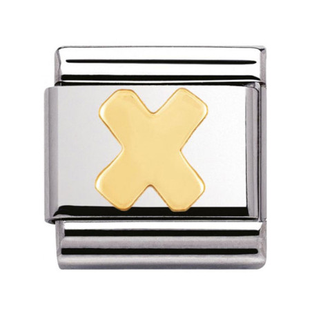 Maillon Nomination classic Lettre X standard Or