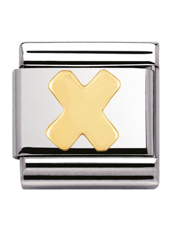 Maillon Nomination classic Lettre X standard Or
