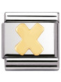 Maillon Nomination classic Lettre X standard Or
