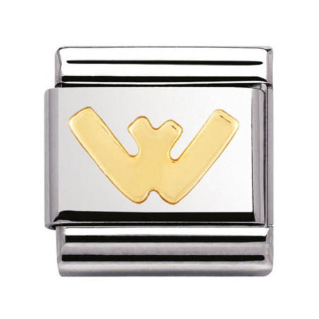 Maillon Nomination classic Lettre W standard Or