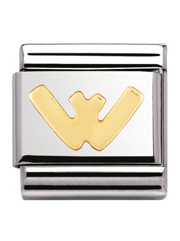 Maillon Nomination classic Lettre W standard Or