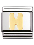 Maillon Nomination classic Lettre H standard Or 