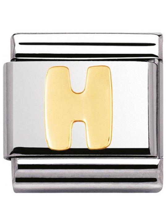Maillon Nomination classic Lettre H standard Or