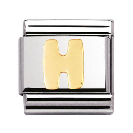 Maillon Nomination classic Lettre H standard Or