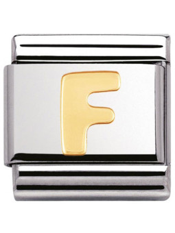 Maillon Nomination classic Lettre F standard Or