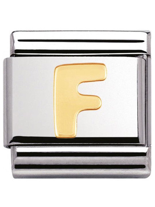 Maillon Nomination classic Lettre F standard Or