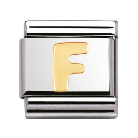 Maillon Nomination classic Lettre F standard Or