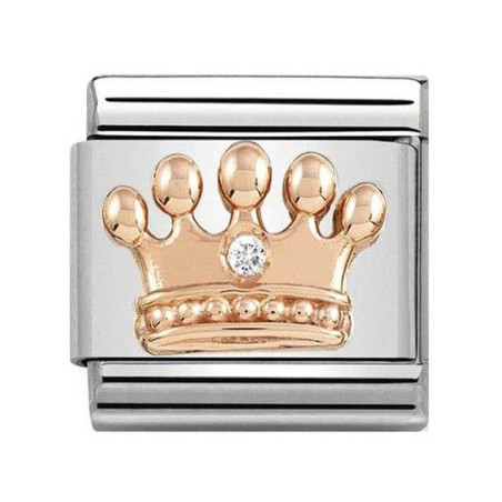 Maillon Nomination classic flocon de neige Or rose