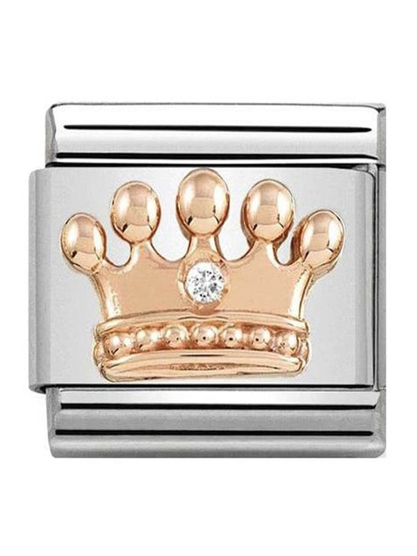 Maillon Nomination classic flocon de neige Or rose