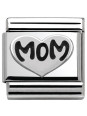 Maillon Nomination classic Argent coeur mom