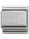 Maillon Nomination classic Balance en Argent et oxyde de zirconium 