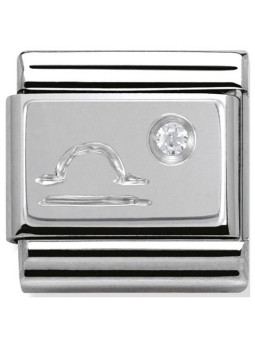 Maillon Nomination classic Balance en Argent et oxyde de zirconium