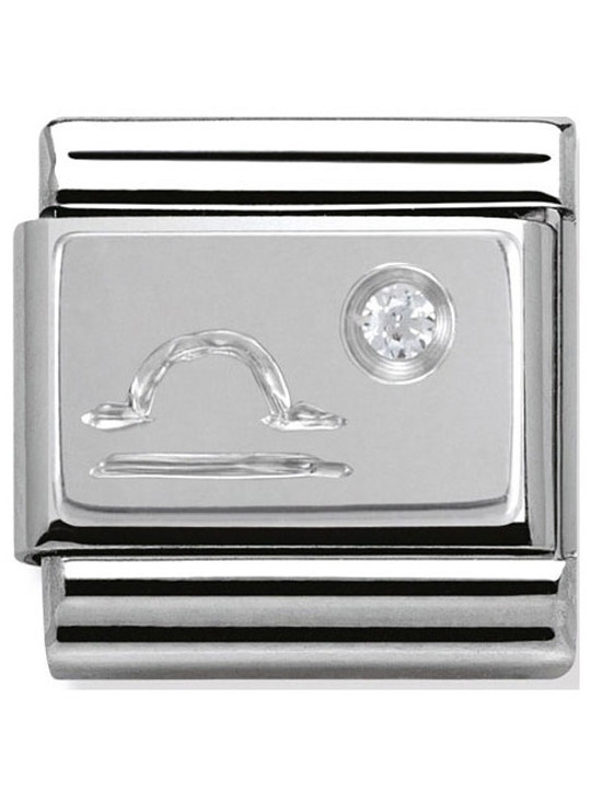 Maillon Nomination classic Balance en Argent et oxyde de zirconium