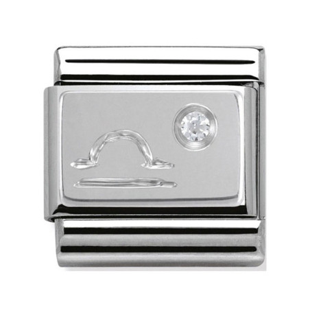 Maillon Nomination classic Balance en Argent et oxyde de zirconium