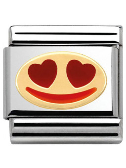 Maillon Nomination classic Smiley amoureux