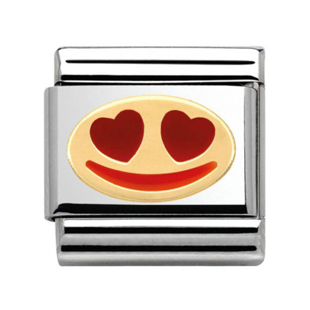 Maillon Nomination classic Smiley amoureux