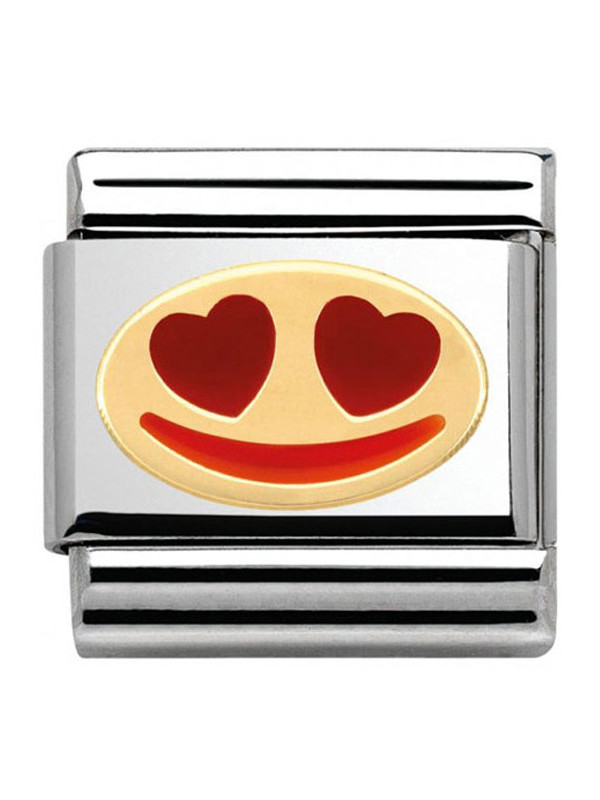 Maillon Nomination classic Smiley amoureux