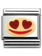 Maillon Nomination classic Smiley amoureux