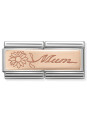 Maillon Nomination classic double Or rose Mum