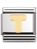 Maillon Nomination classic Lettre T standard Or 