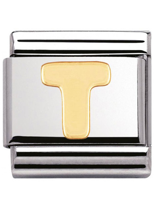 Maillon Nomination classic Lettre T standard Or