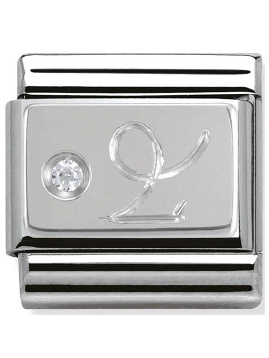 Maillon Nomination classic Capricorne en Argent et oxyde de zirconium