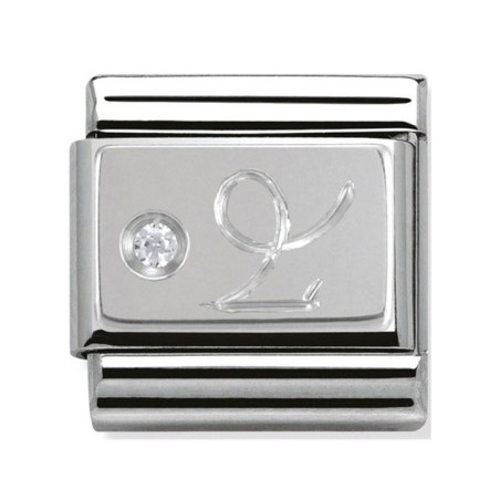 Maillon Nomination classic Capricorne en Argent et oxyde de zirconium