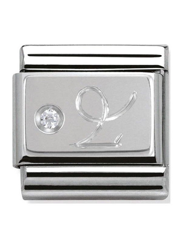 Maillon Nomination classic Capricorne en Argent et oxyde de zirconium