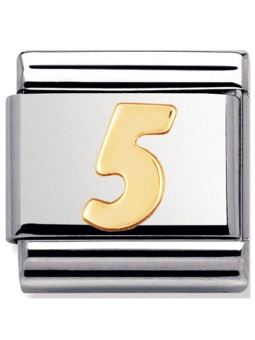 Maillon Nomination classic chiffre 5 en Or