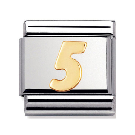 Maillon Nomination classic chiffre 5 en Or