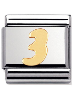 Maillon Nomination classic chiffre 3 en Or