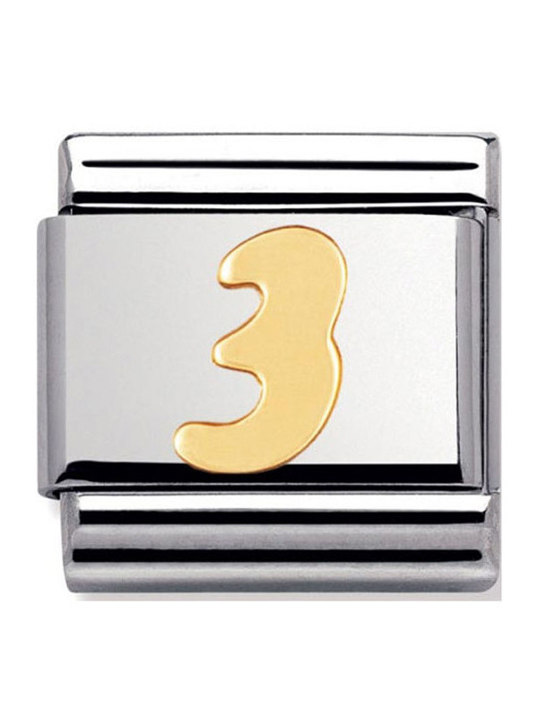 Maillon Nomination classic chiffre 3 en Or