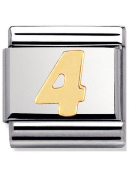 Maillon Nomination classic chiffre 4 en Or