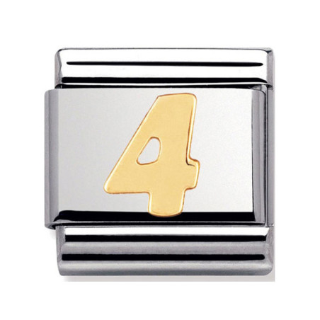 Maillon Nomination classic chiffre 4 en Or