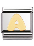 Maillon Nomination classic Lettre A standard Or 