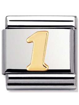 Maillon Nomination classic chiffre 1 en Or