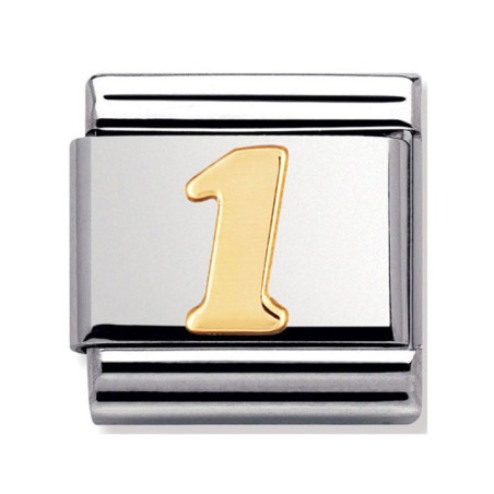 Maillon Nomination classic chiffre 1 en Or
