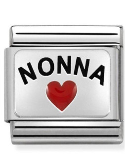 Maillon Nomination classic Argent coeur nonna