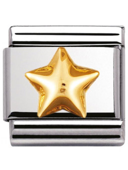 Mailllon Nomination classic étoile bombée en Or