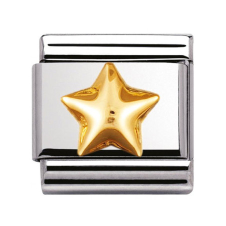 Mailllon Nomination classic étoile bombée en Or