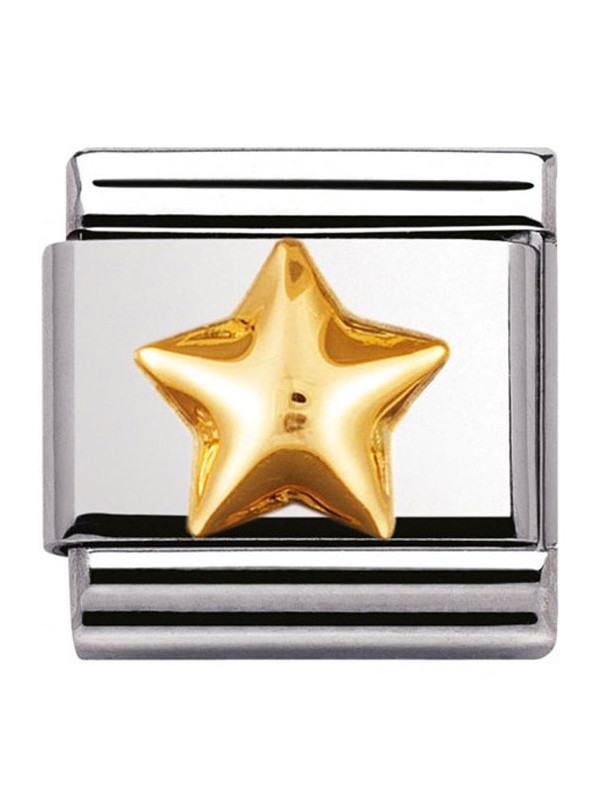 Mailllon Nomination classic étoile bombée en Or