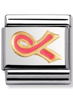 Maillon Nomination classic ruban rose