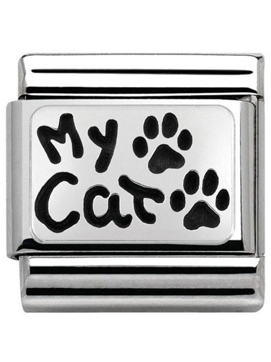 Maillon Nomination classic Argent My Cat