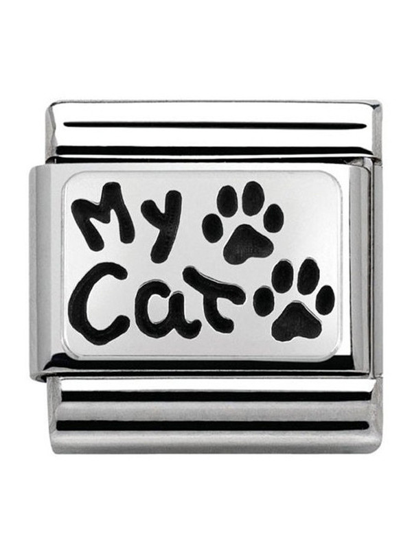 Maillon Nomination classic Argent My Cat