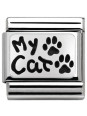 Maillon Nomination classic Argent My Cat