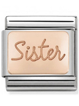 Maillon Nomination classic Sister en Or rose