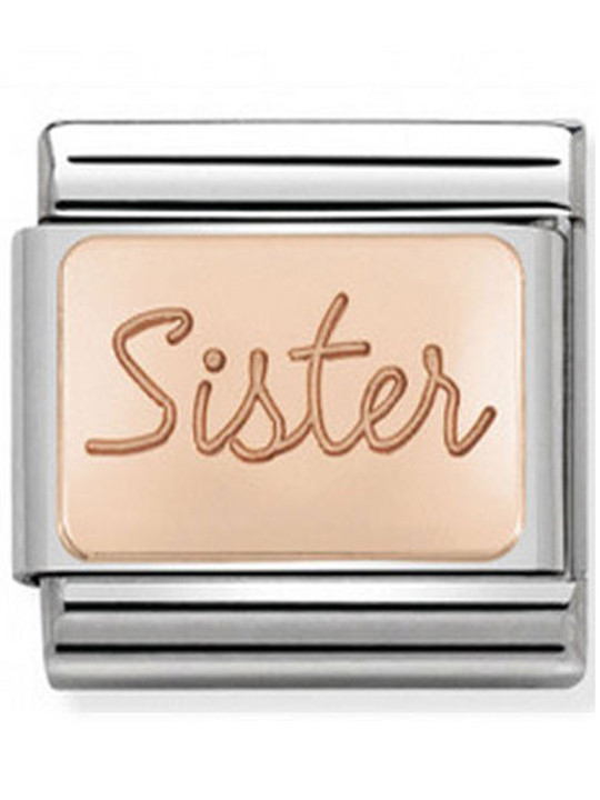 Maillon Nomination classic Sister en Or rose