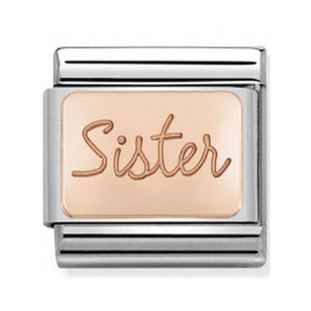 Maillon Nomination classic Sister en Or rose