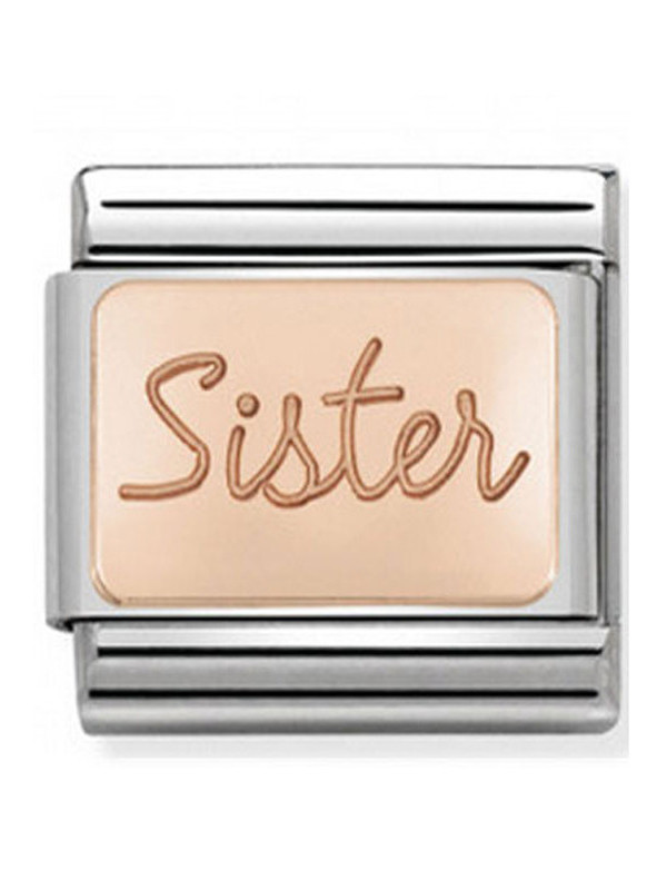 Maillon Nomination classic Sister en Or rose